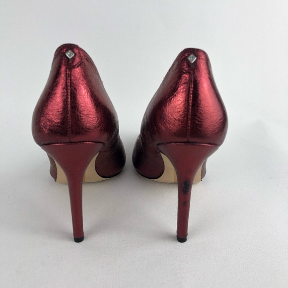 Sam Edelman Red Hazel Pointed Pumps Heels Shoes Stilettos Holiday Size 6 - Picture 5 of 8